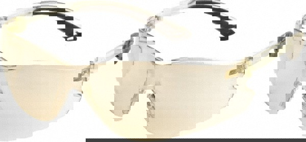 Safety Glass: Scratch-Resistant, Polycarbonate, Blue Lenses, Frameless, UV Protection