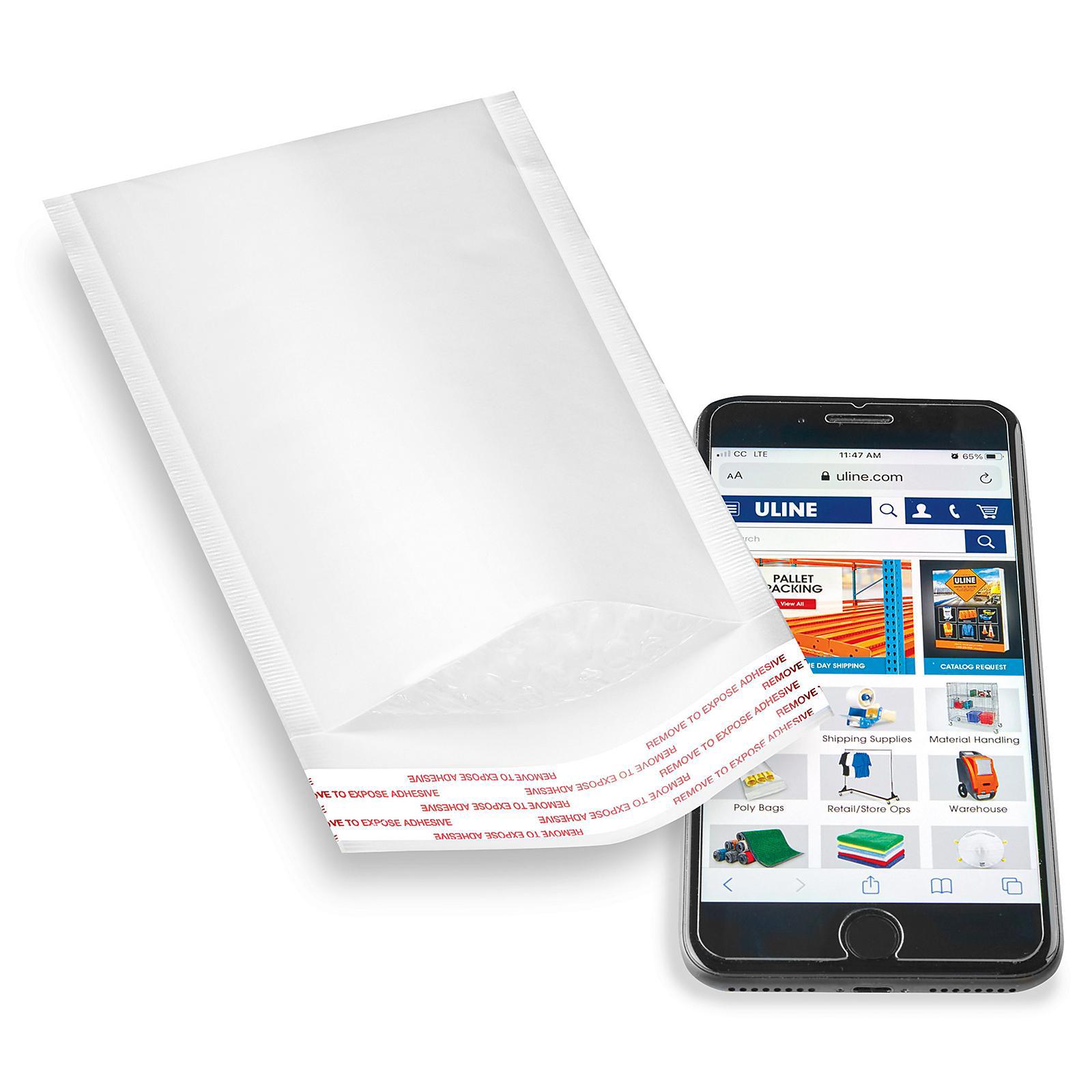 Uline Self-Seal White Bubble Mailers #00
