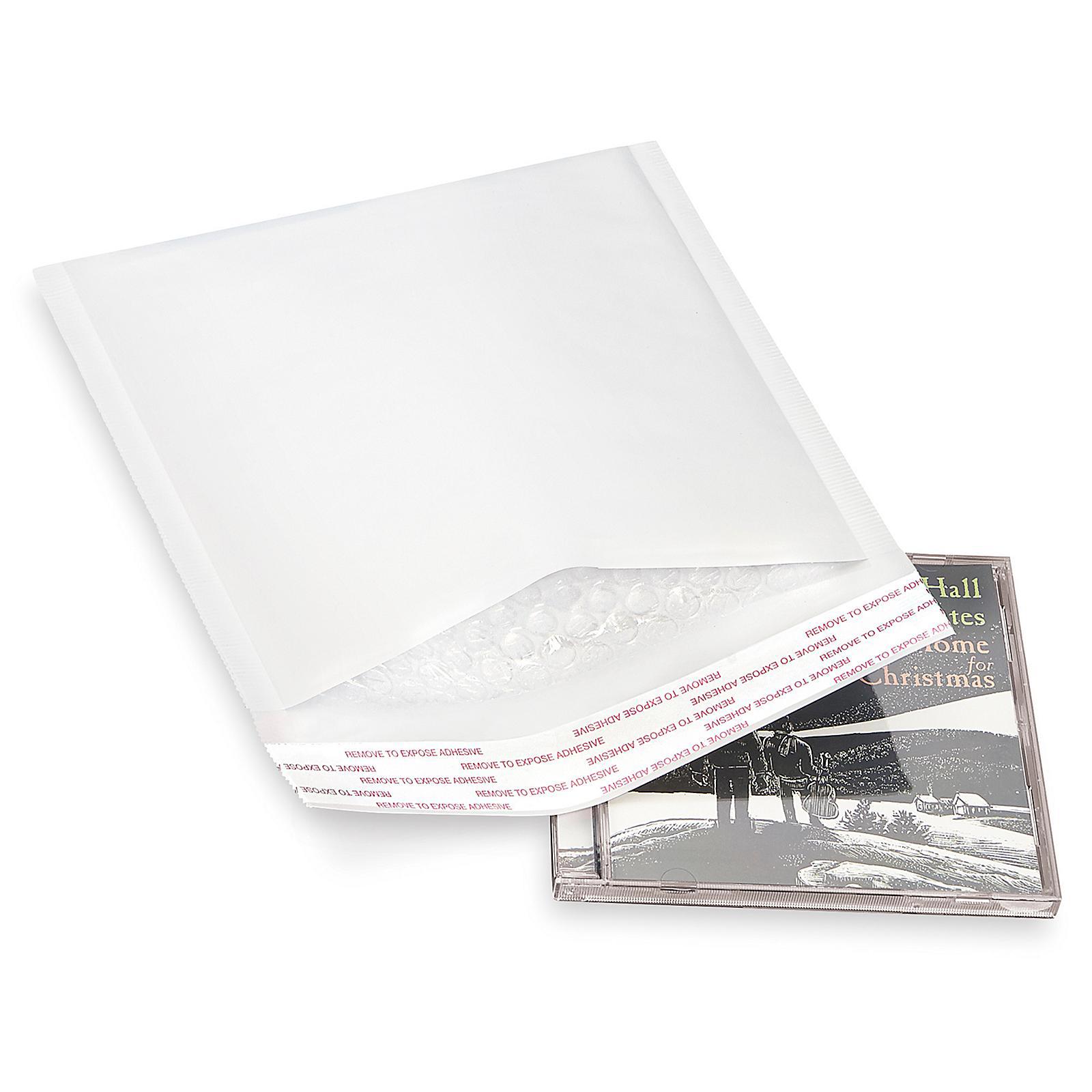 Uline Self-Seal White Bubble CD Mailers