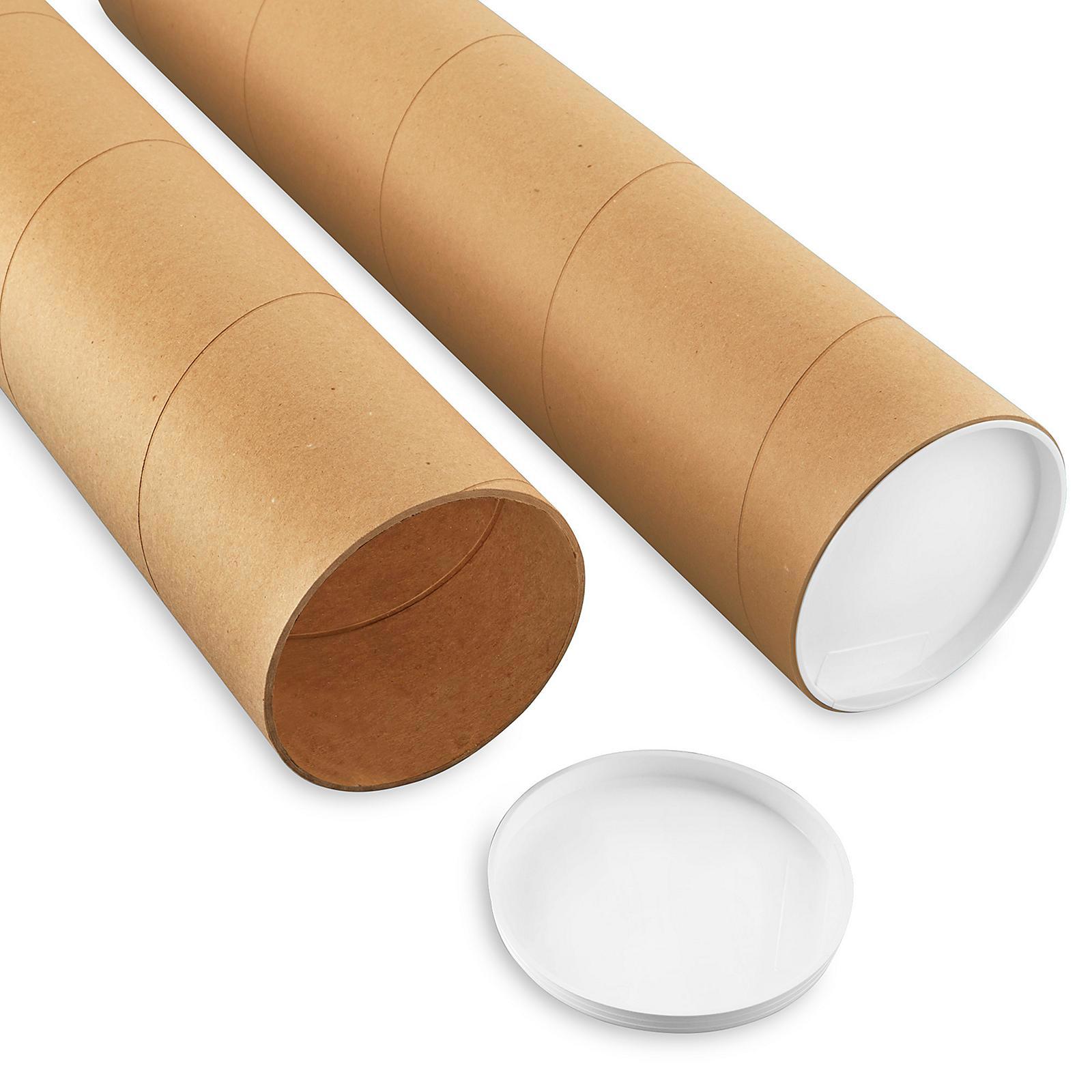 Jumbo Kraft Mailing Tubes with End Caps