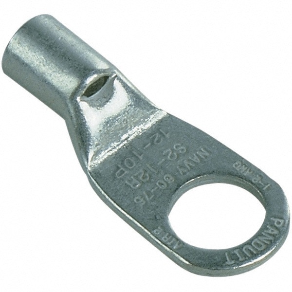 Circular Ring Terminal: Non-Insulated, 6 AWG, Compression Connection