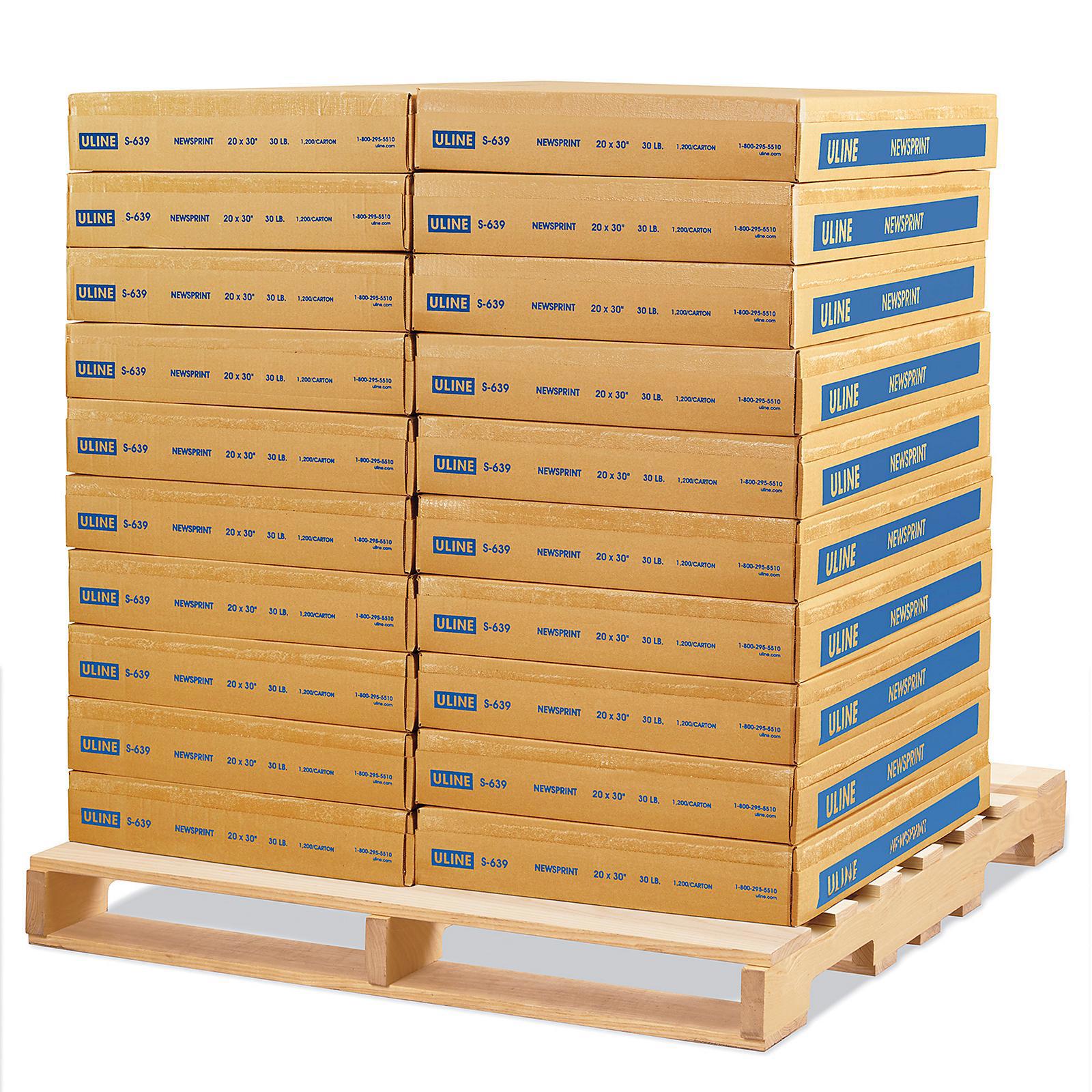 Newsprint Sheets Skid Lot - 20 x 30