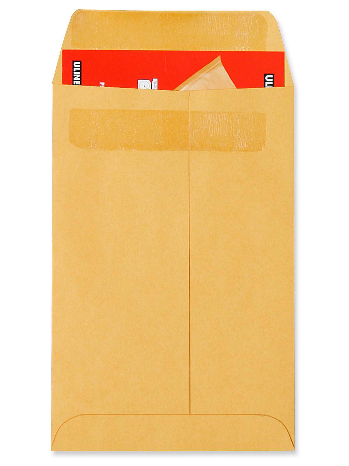 Redi-Seal Envelopes - Kraft, 6 x 9