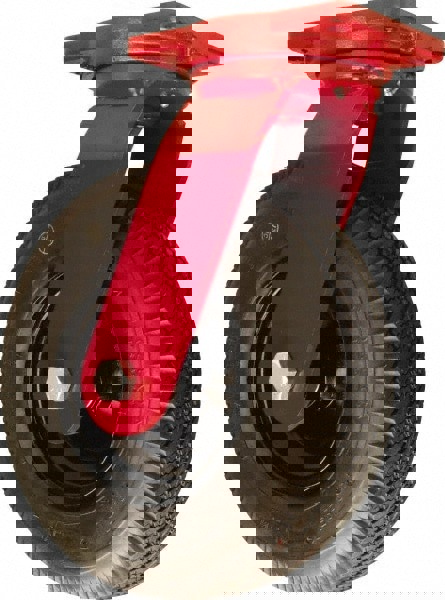 Swivel Top Plate Caster: Rubber, 12