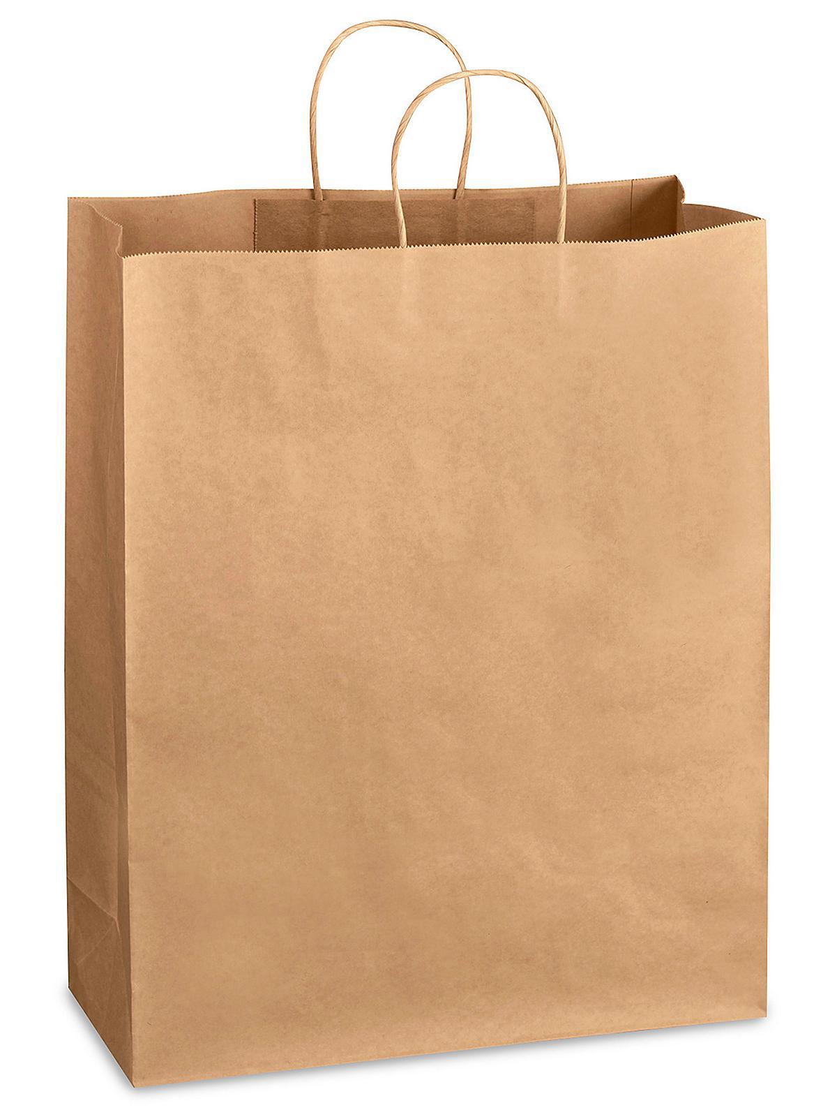Kraft Paper Shopping Bags - 16 x 6 x 19