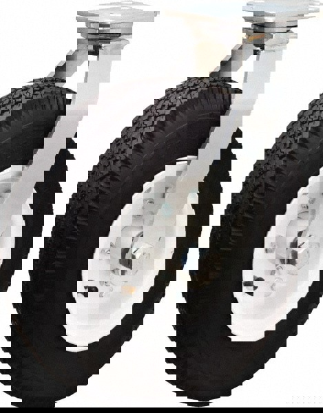 Swivel Top Plate Caster: Rubber, 12