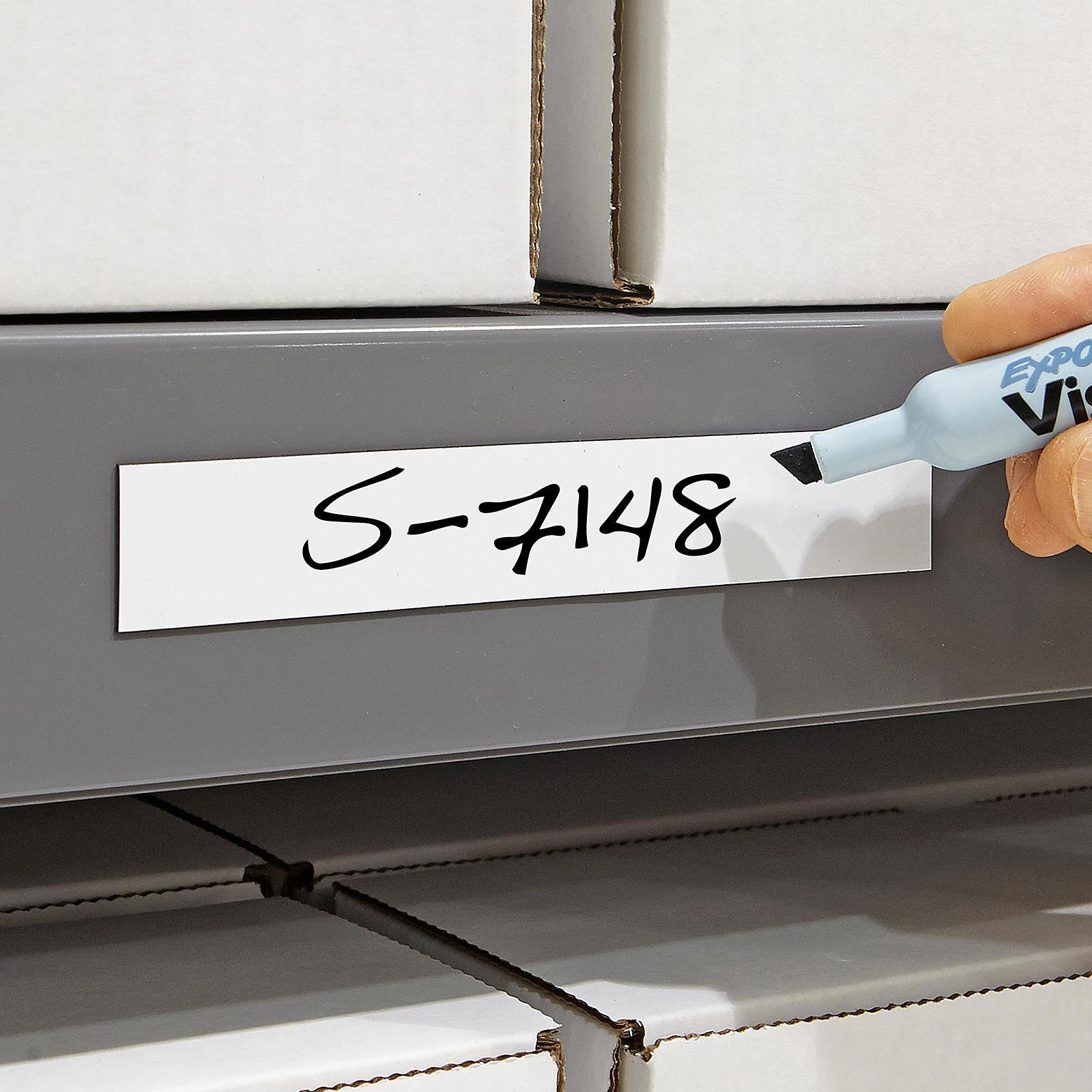 Magnetic Labels on a Roll - White, 1