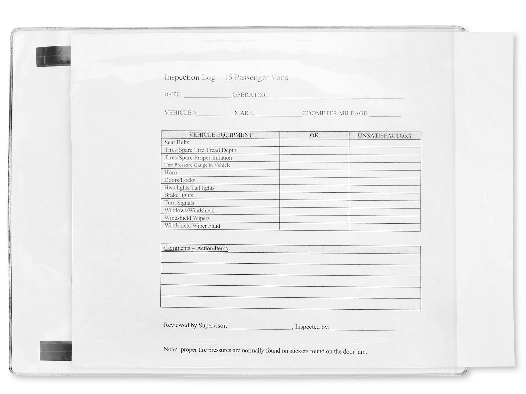 Magnetic Vinyl Envelopes - 8 1 2 x 11