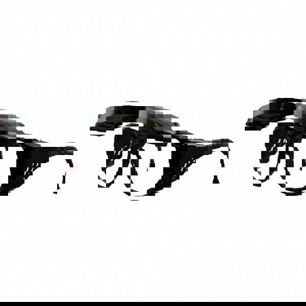 Safety Glass: Scratch-Resistant, Polycarbonate, Green Lenses, Full-Framed, UV Protection