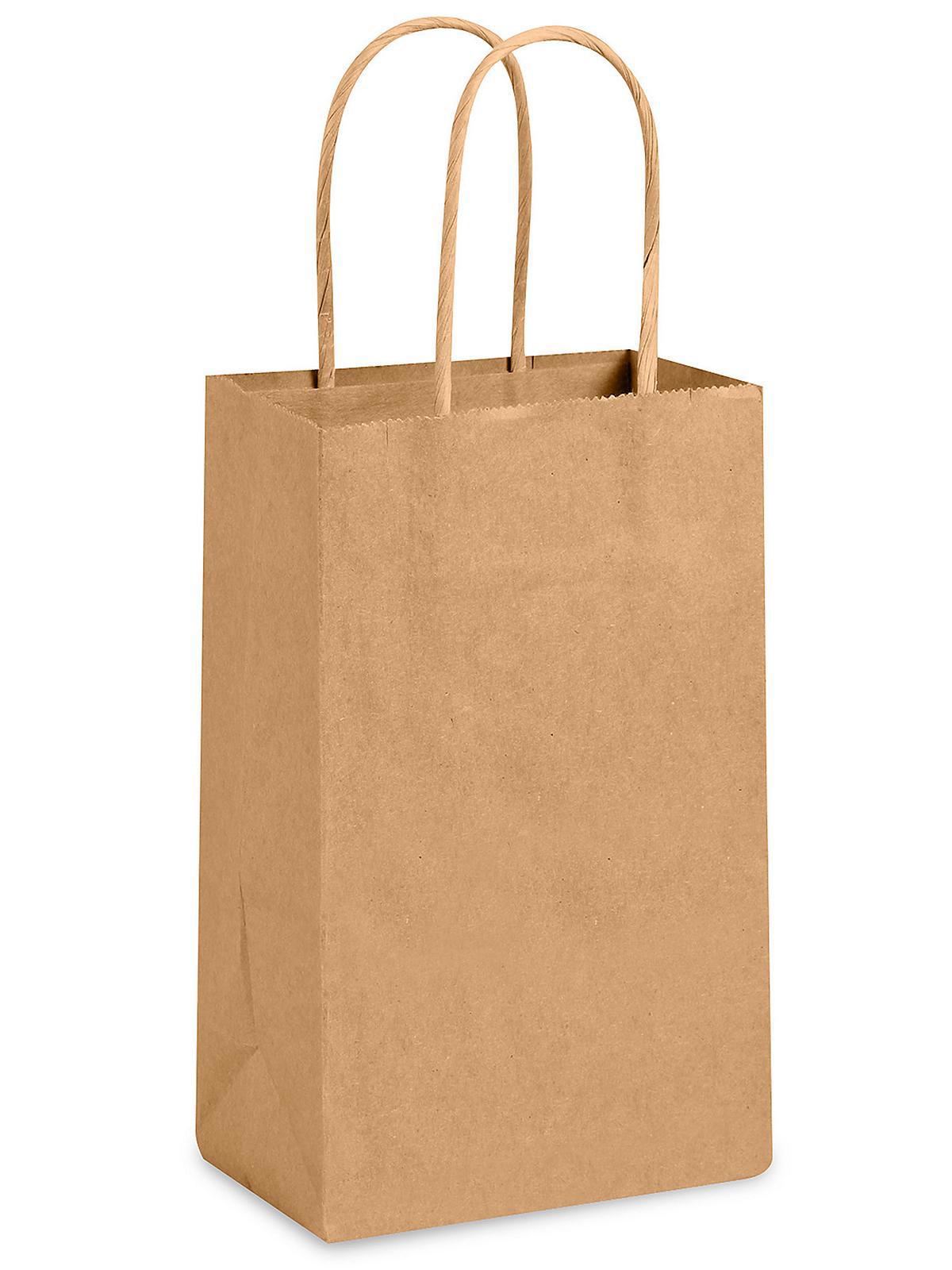 Kraft Paper Shopping Bags - 5 1 2 x 3 1