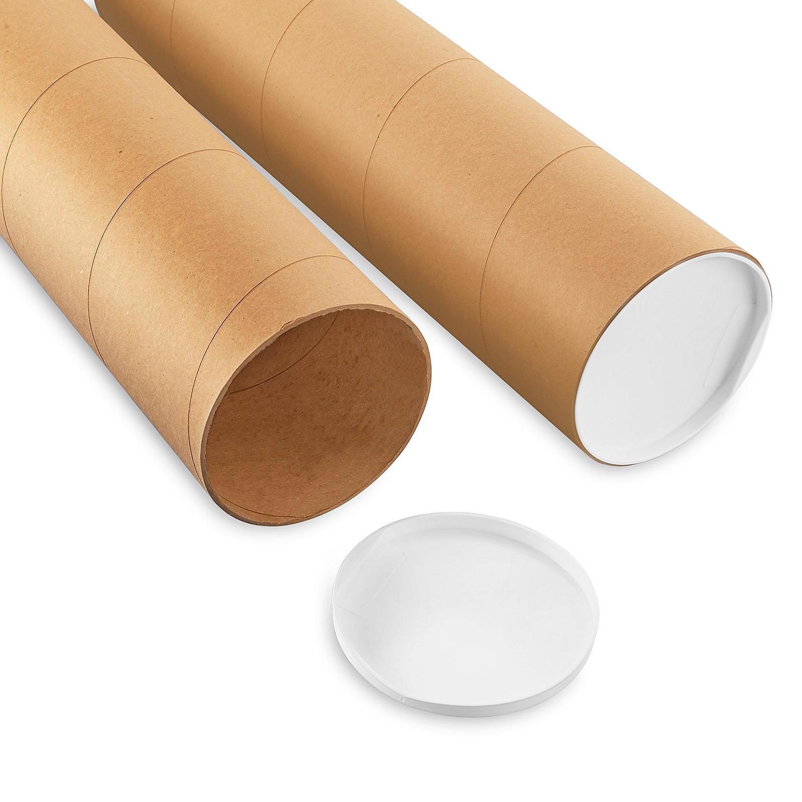Jumbo Kraft Mailing Tubes with End Caps