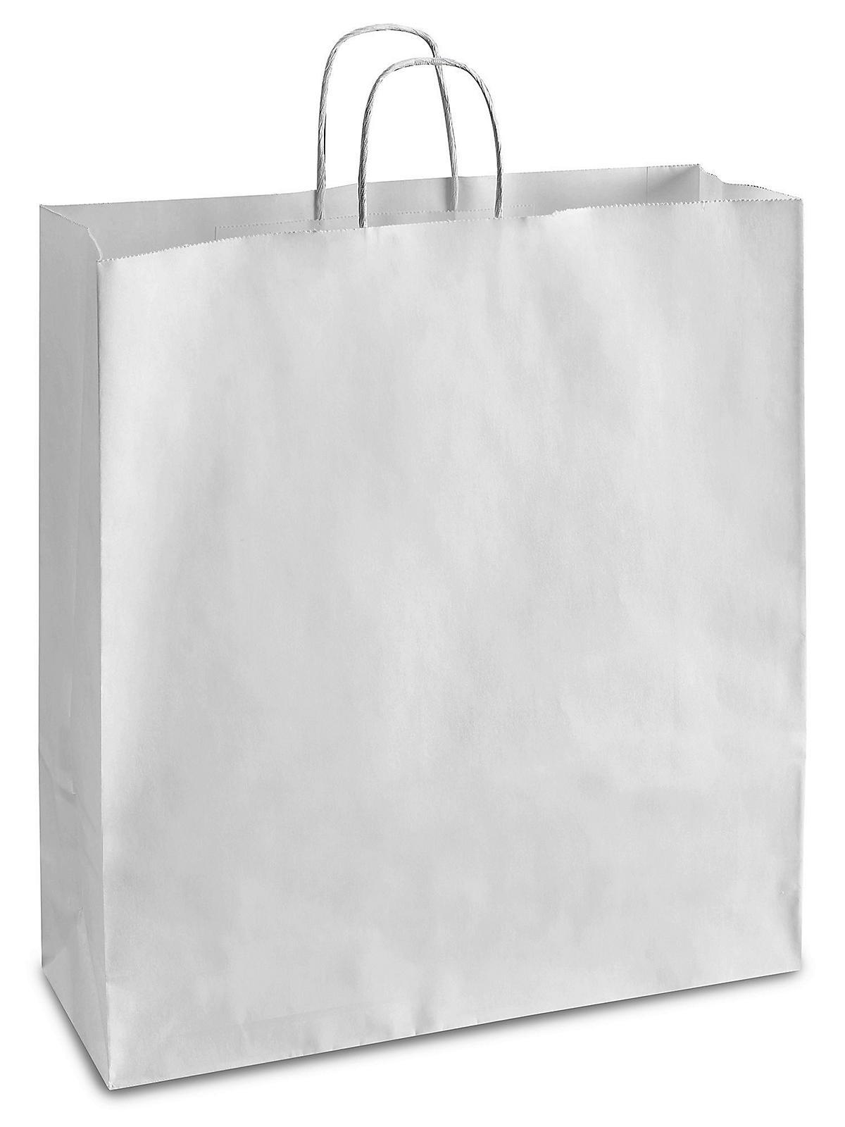 White Paper Shopping Bags - 16 x 6 x 19
