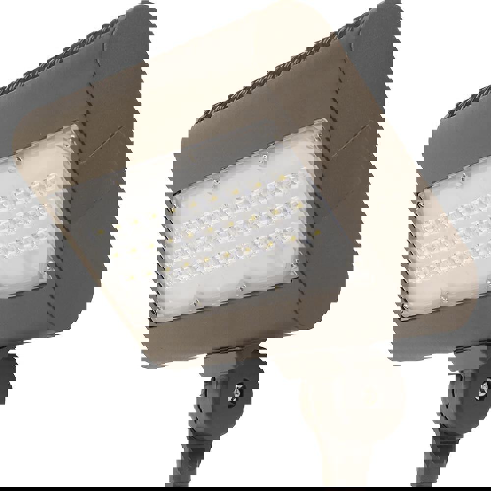 Floodlight Fixtures; Mounting Type: Wall ; Housing Color: Bronze ; Housing Material: Aluminum ; Lumens: 6000 ; Lamp Type: LED ; Wattage: 50.000