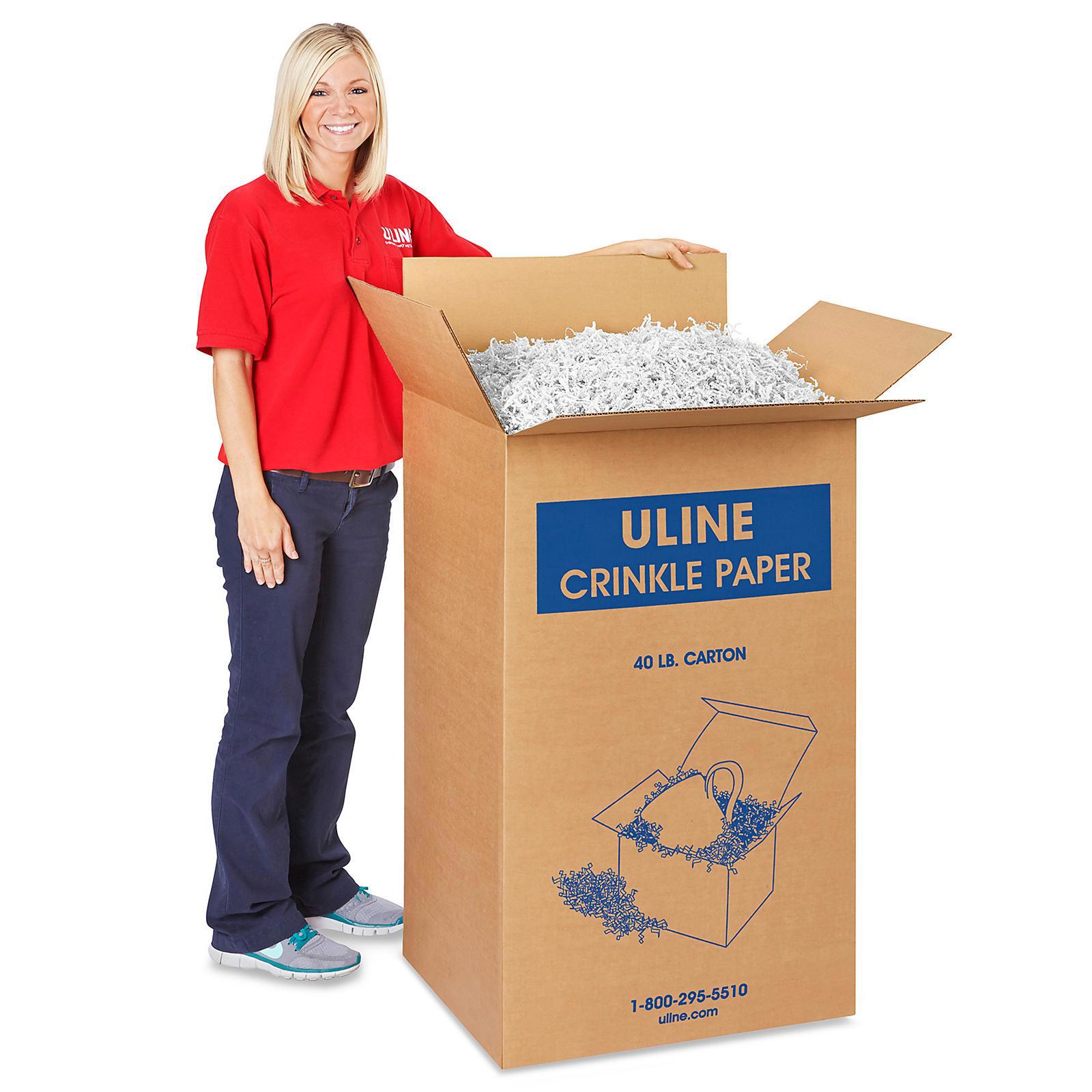 Crinkle Paper - 40 lb, White. Sold in mu