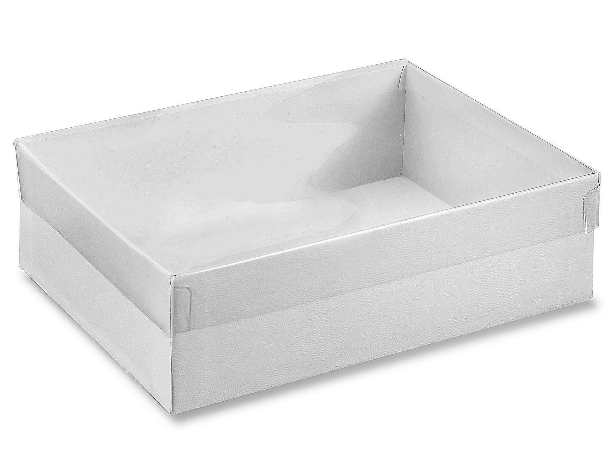 Clear Lid Boxes with White Base - 6 9 16