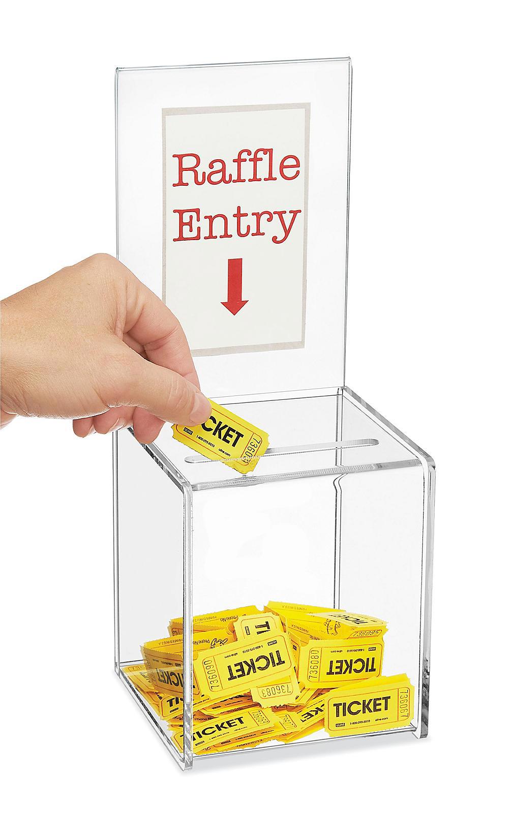 Acrylic Ballot Box - Clear, 5 x 5 x 6