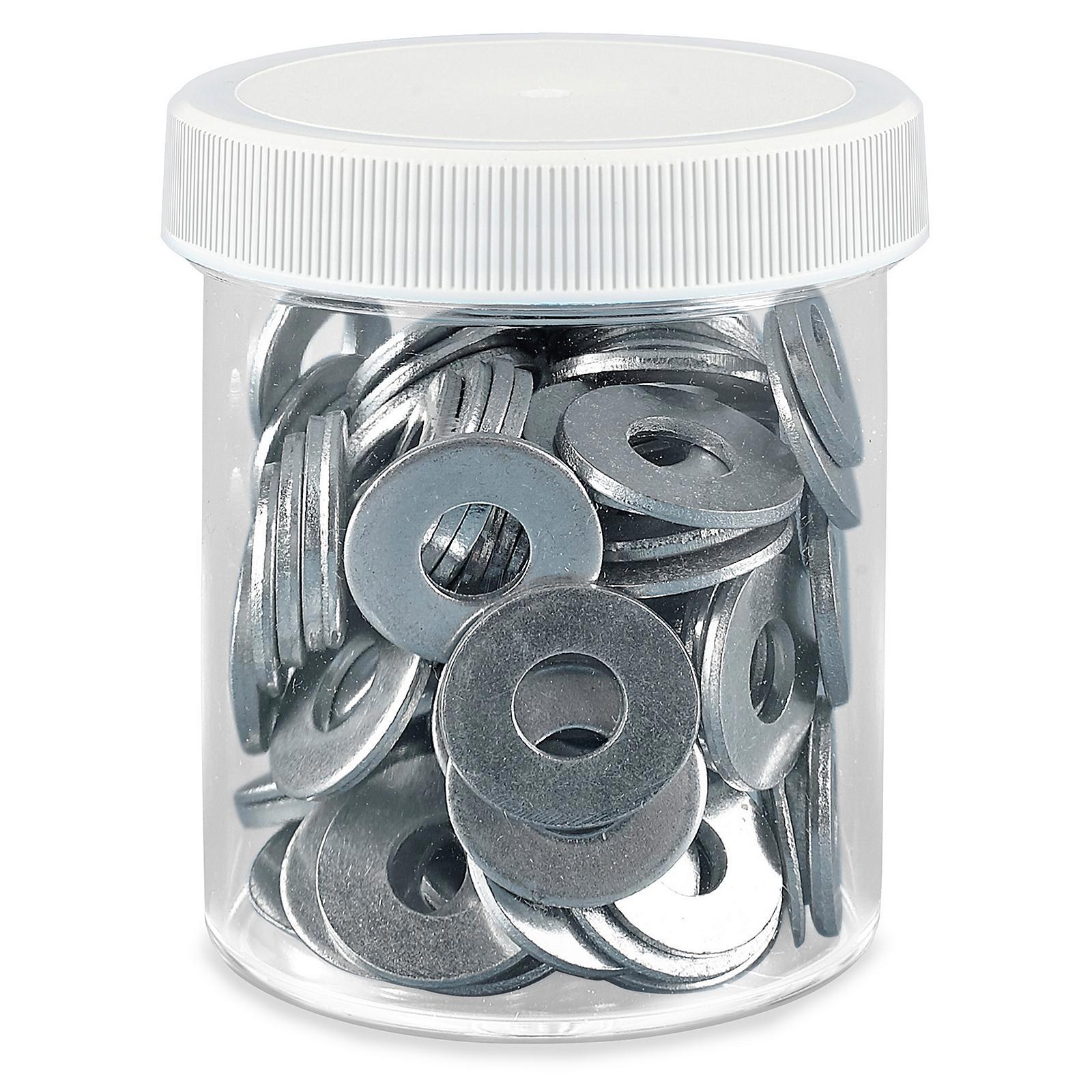 Clear Round Wide-Mouth Plastic Jars - 4