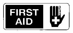 First Aid Sign: Rectangle, 