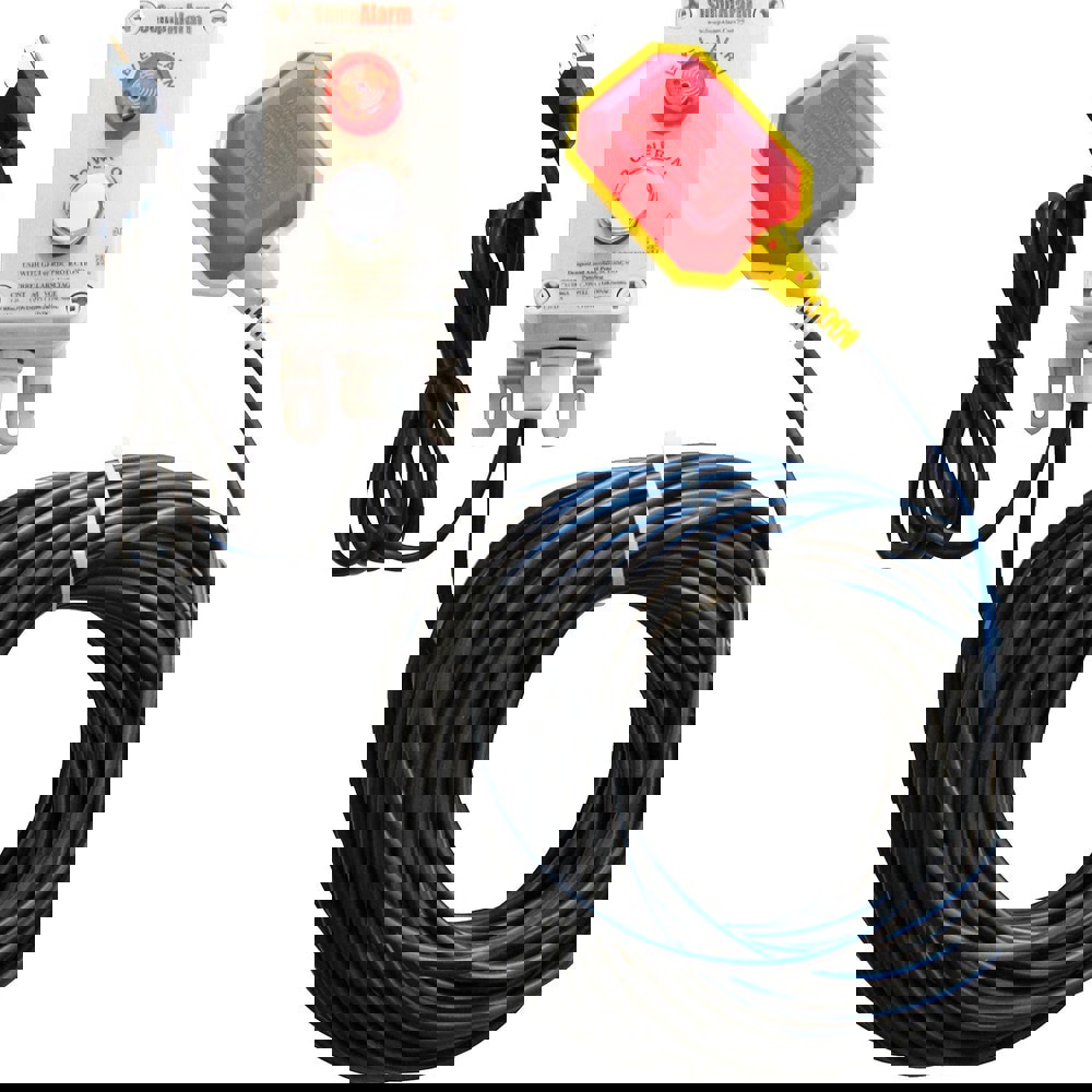 High-Water Alarms; Voltage: 100-120 VAC; Maximum Operating Temperature C: 60.000; Material: Polycarbonate; Alarm Level: White Power Indicator Light; Red warning light; 90DB Horn; For Use With: Grinder Pump; Water Storage Tank; Sump Pump; Float Material: P