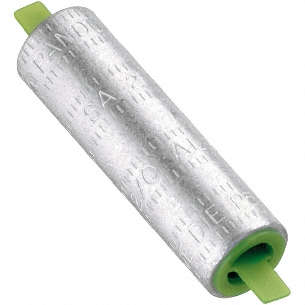 Butt Splice Terminal: Crimp-On Connection, 2 AWG