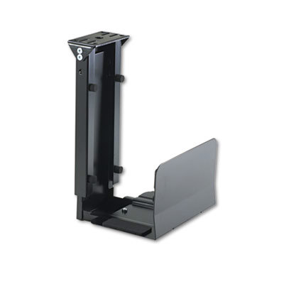 Safco. Ergo-Comfort Fixed-Mount Under Desk CPU Holder, 7w x 9-1/2d x 14h, Black
