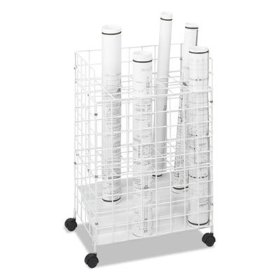 Wire Roll Files, 24 Compartments, 21w x 14-1/4d x 31-3/4h, White