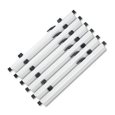 Vertical Print Storage; Style: Hanging Clamps; Vertical Filing Accessories: Hanging Clamps; Width (Inch): 19-3/4; Depth (Inch): 5; Type: Boards-Display Rails; Material: Nylon; Aluminum; Overall Height: 18 in; Color: Aluminum; Black; Clamp Width: 19-3/4; P