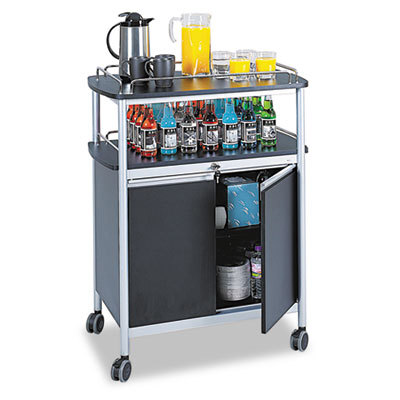 Mobile Utility Cart: Steel, Black