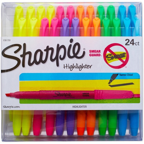 SHARPIE HIGHLTR PCKT ASTD 24PK
