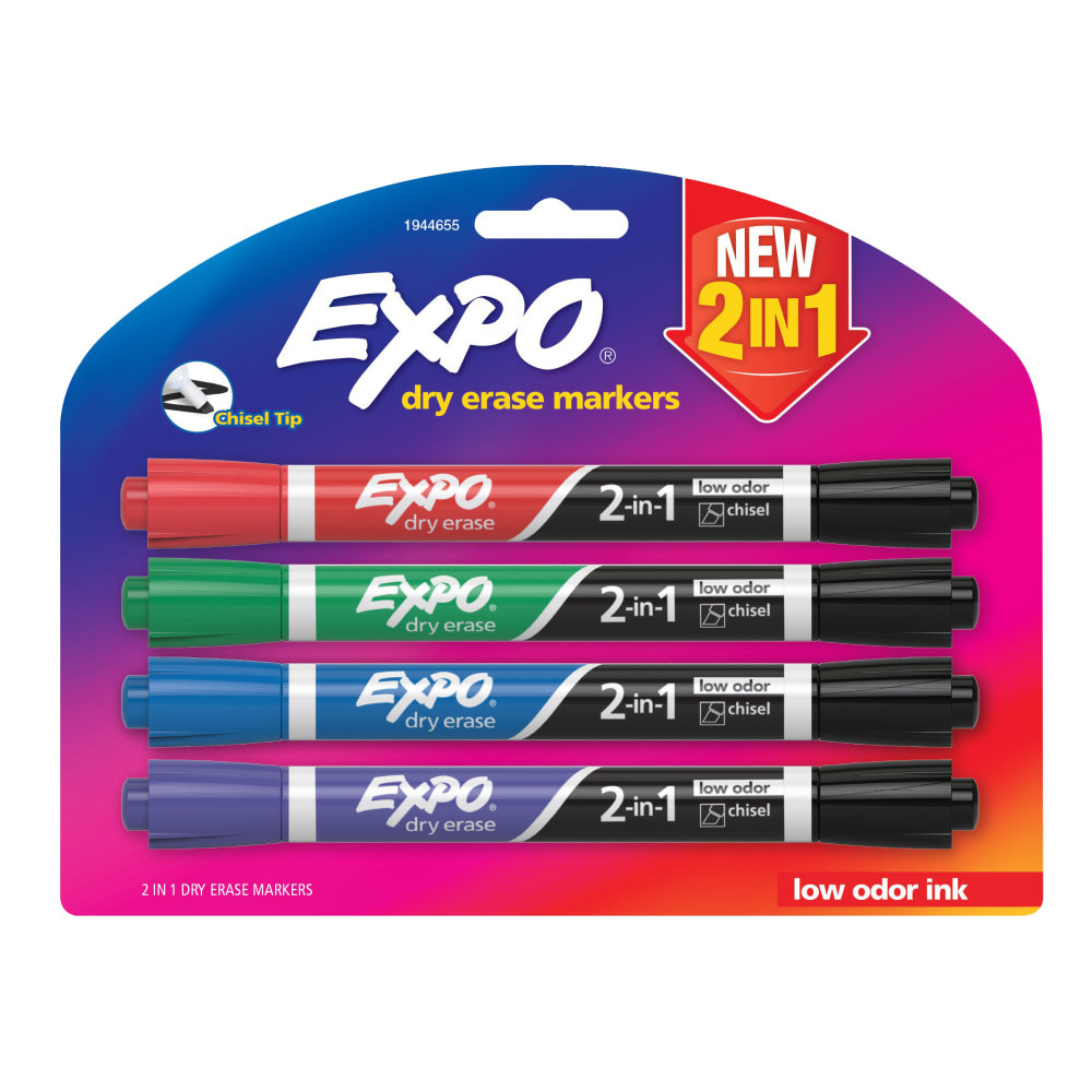 MARKER,EXPO,DUAL END,4CT