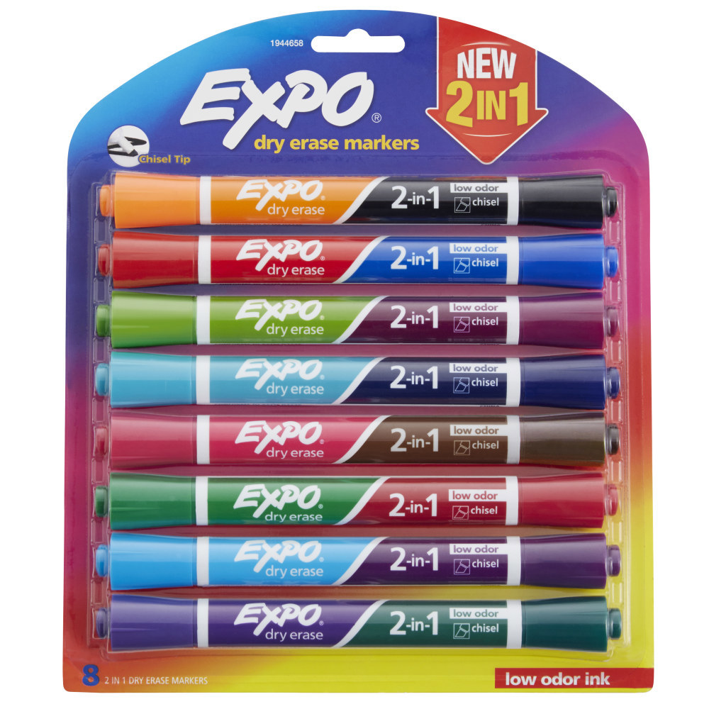 MARKER,EXPO DUAL END,8CT