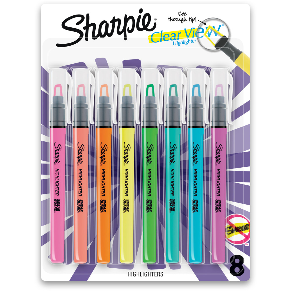 SHARPIE CLEARVIEW STICK ASST 8