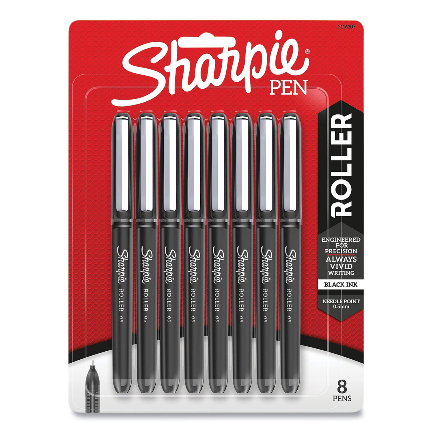 PEN,RL BL,NDL PT,8PK,BK