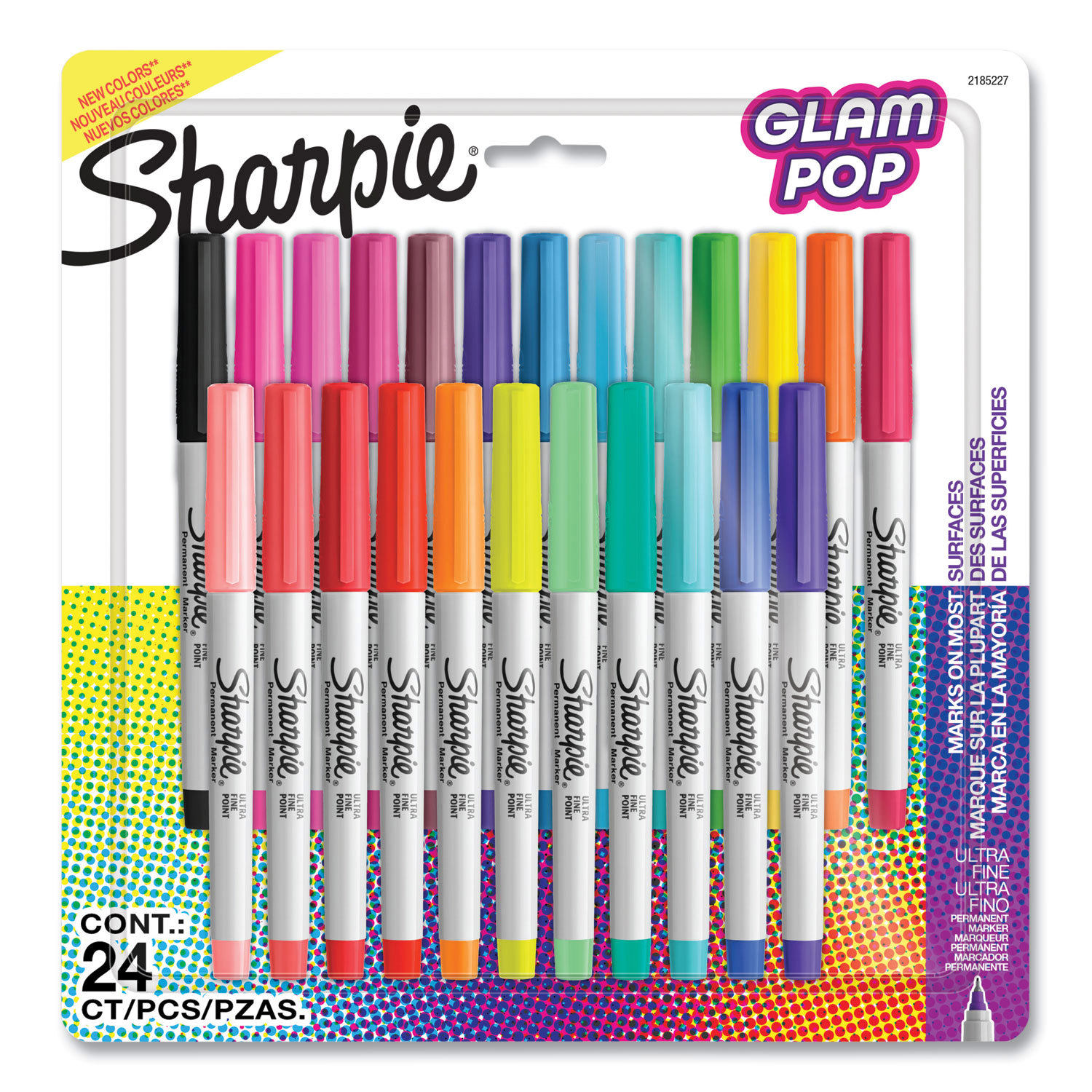 MARKER,UF GLMPOP,24CT,AST