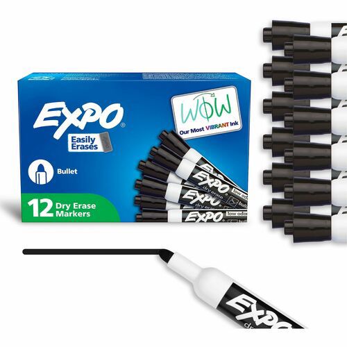 MARKER,EXPO 2,BULLET,BK