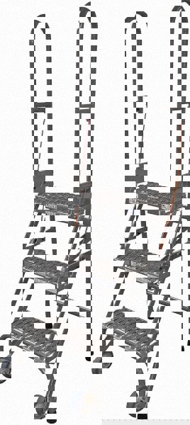 Steel Rolling Ladder: 3 Step