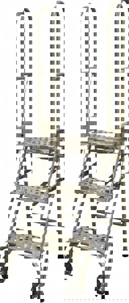 Steel Rolling Ladder: 3 Step