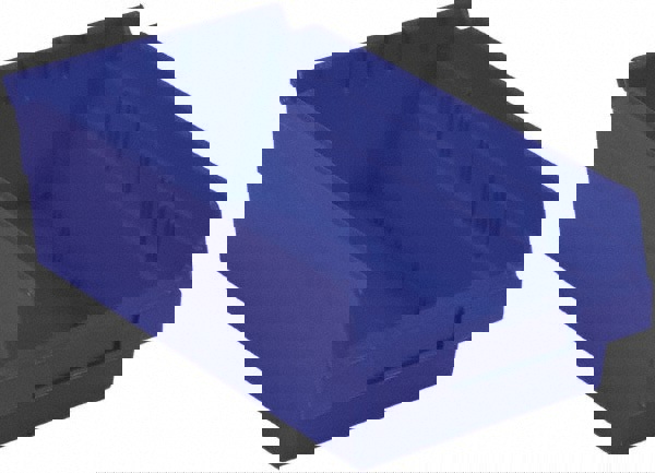 Plastic Hopper Shelf Bin: Blue