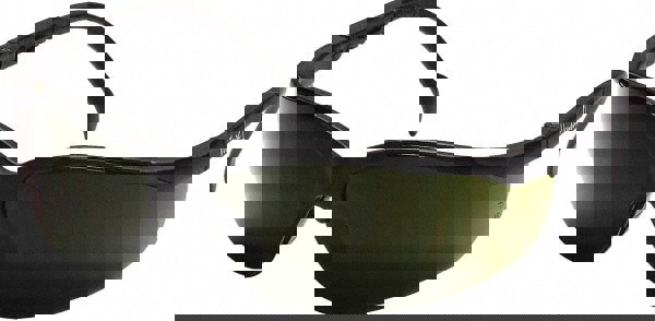 Safety Glass: Scratch-Resistant, Polycarbonate, Green Lenses, Full-Framed, UV Protection