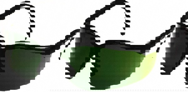 Safety Glasses: Scratch-Resistant, Polycarbonate, Green Lenses, N/A