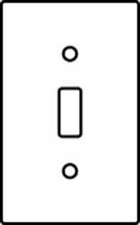 1 Gang, 4-1/2 Inch Long x 2.78 Inch Wide, Standard Switch Plate