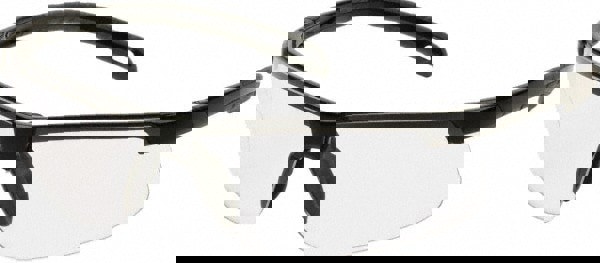 Safety Glass: Scratch-Resistant, Polycarbonate, Clear Lenses, Full-Framed, UV Protection