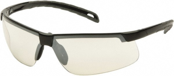 Safety Glass: Scratch-Resistant, Polycarbonate, Blue Lenses, Full-Framed, UV Protection