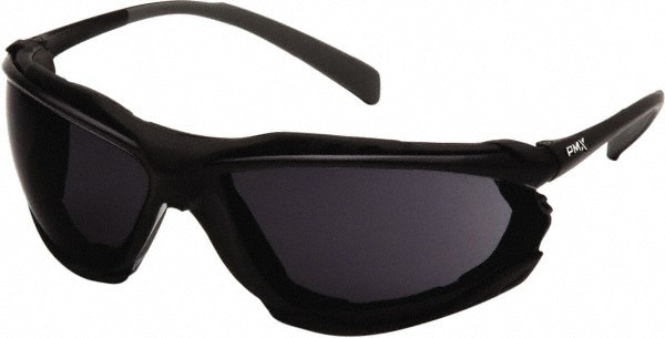Safety Glass: Anti-Fog & Scratch-Resistant, Polycarbonate, Gray Lenses, Full-Framed, UV Protection
