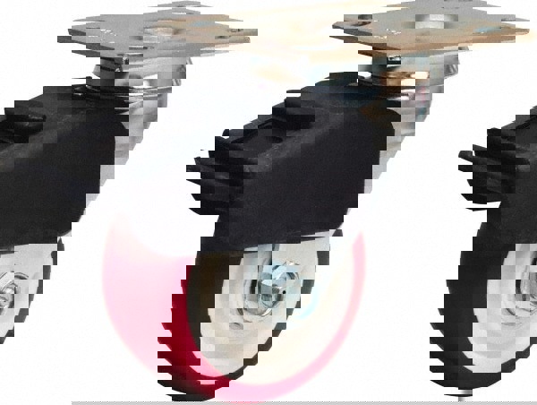 Swivel Top Plate Caster: Polyurethane Mold on Polypropylene, 4