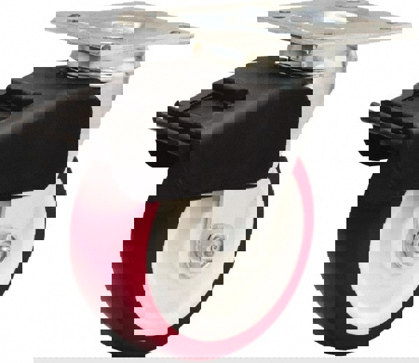 Swivel Top Plate Caster: Polyurethane Mold on Polypropylene, 5