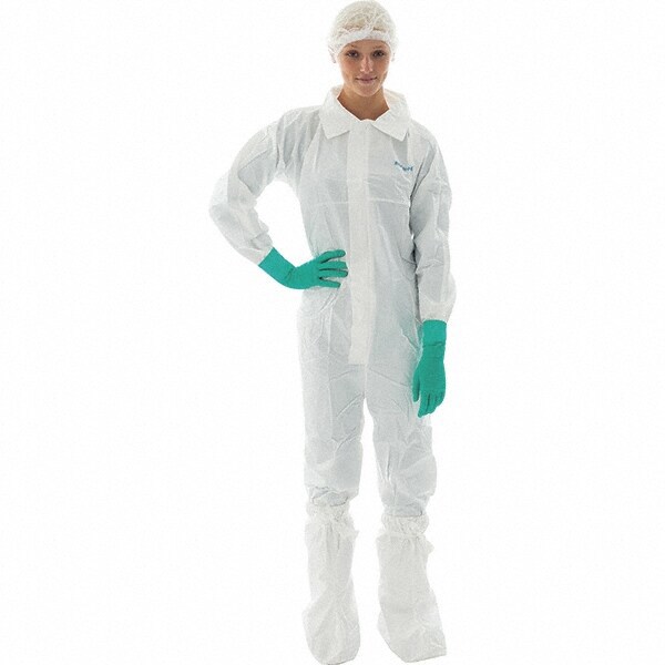 Series S-BDCCT Non-Disposable Rain & Chemical-Resistant Coverall: White, CleanTough
