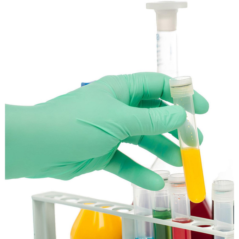 Series Bioclean Fusion Disposable Gloves: Size 5.5, 3.94 mil, Synthetic Polymer-Coated Neoprene, Cleanroom Grade, Unpowdered