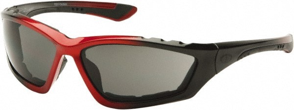 Safety Glass: Anti-Fog & Scratch-Resistant, Polycarbonate, Gray Lenses, Full-Framed, UV Protection