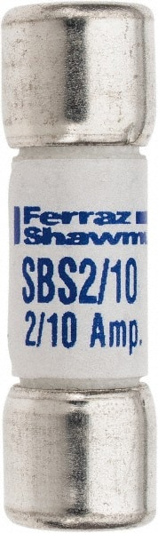 Cylindrical Fast-Acting Fuse: 0.2 A, 10.3 mm Dia